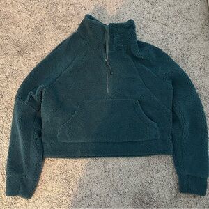 LULULEMON FUZZY GREEN/TEAL HALF ZIP SCUBA JACKET